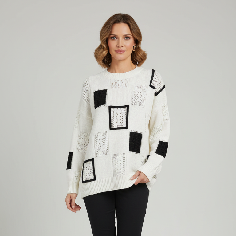 Jeanette | Stijlvolle Gebreide Trui – Comfort & Karakter in één