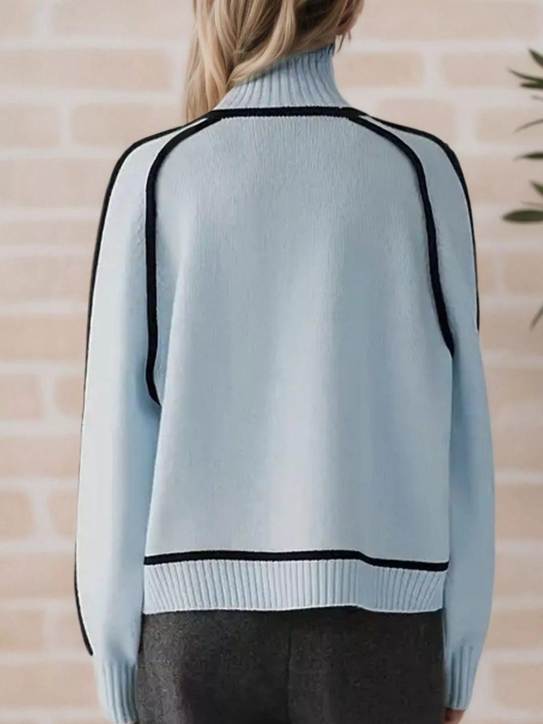 Fenna | Luxe Trui met Contrastdetails & Colkraag