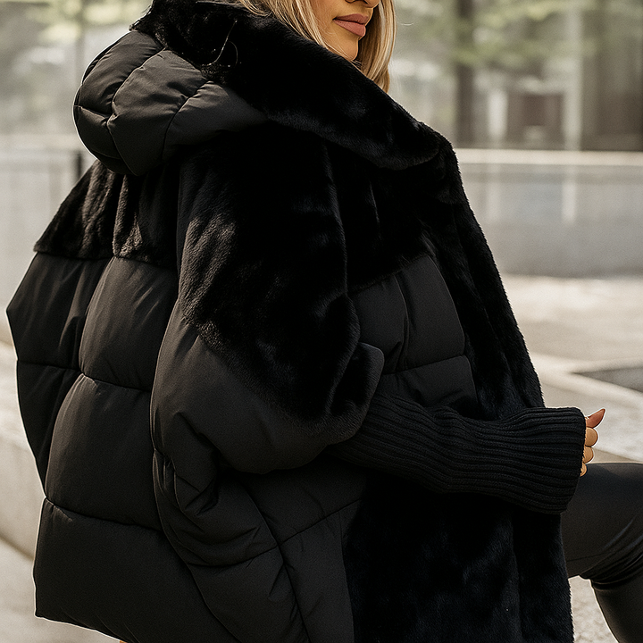 LIVIÁ – Warme Pufferjas met Luxe Bontdetail