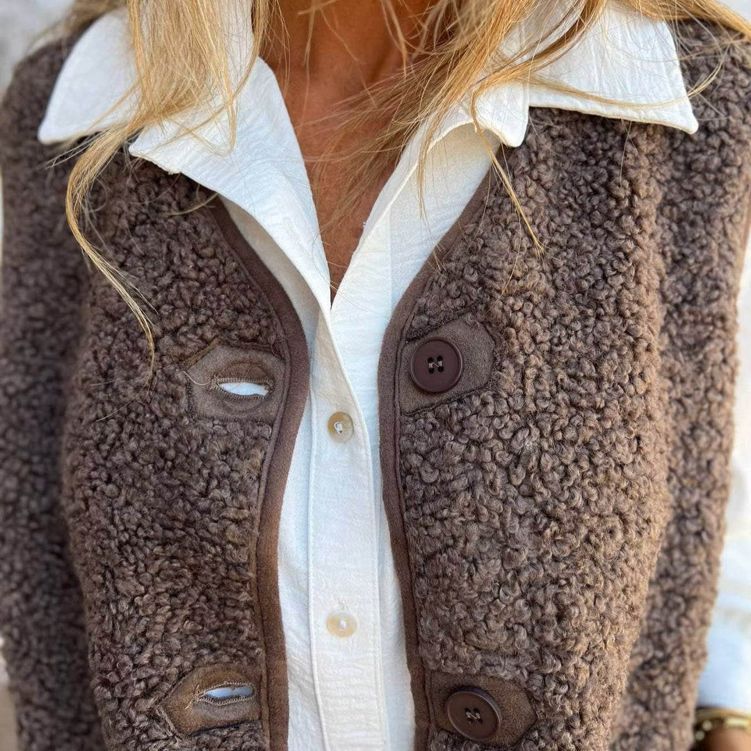 Mieke – Warm Teddyvest | Gezellig, Flatterend & Heerlijk Comfortabel