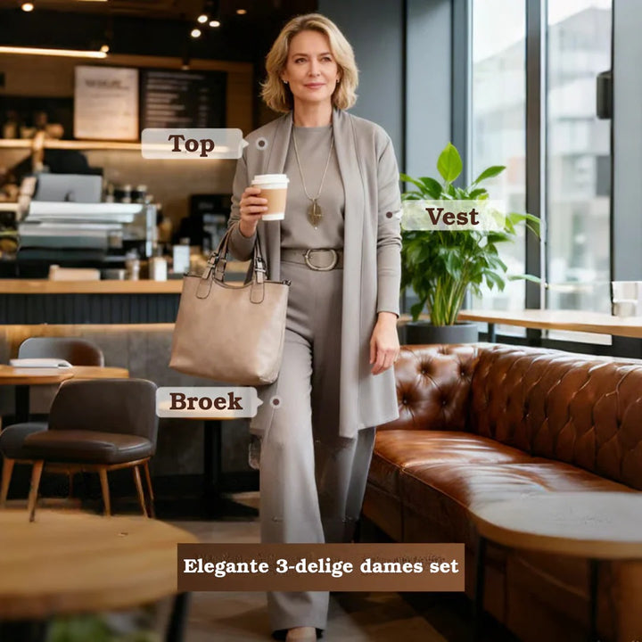 CÉLINA – Luxe Driedelig Set